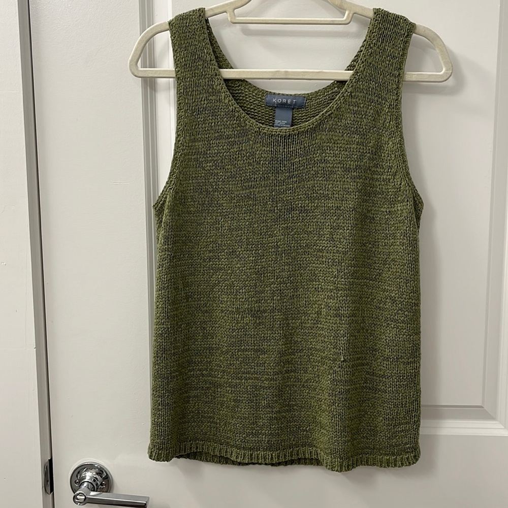 Vintage Loose Knit Sage Tank